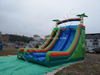 Tropical Theme Inflatable Double Lines Water Slide / Inflatable Palm Tree Slide / Wet Slide for Water Pool
