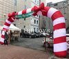 Merry Christmas Inflatable Candy Cane Arch / Inflatable Christmas Archway for Outdoor Decoration