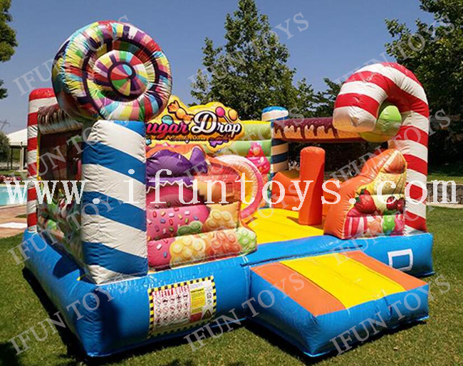 Candy Store Inflatable Bouncer House Playground Commercial Bouncy Combo Jumping Castle Jumper Trampoline for Kids
