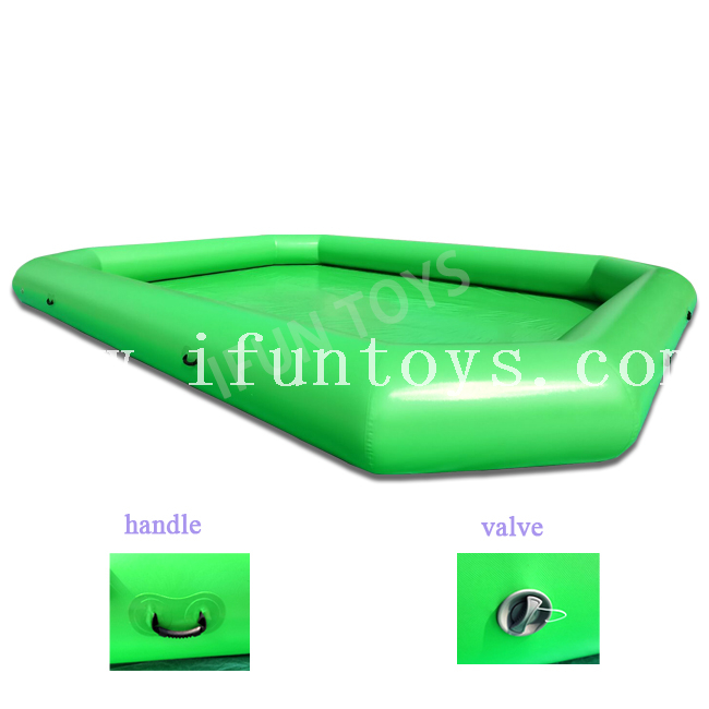 Green Portable Water Park Inflatable Pool Toys / Large Inflatable Swimming Pool for Sale Paddle Boat And Water Pool