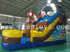 Commercial Inflatable Pirate Ship Slide / Water Slide Bouncer Combo /Playground Dry Slide for Sales