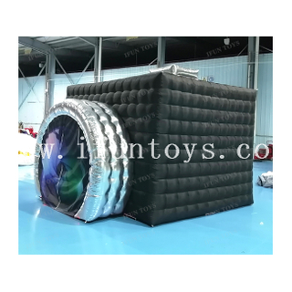 Camera Shape Inflatable Photo Booth with LED Light / 360 Photo Booth Enclosure Inflatable Tent for Advertising Wedding