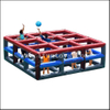 Interactive Team Sport Game Inflatable 9 In the Air Volleyball / 9 Square Volleyball Inflatable Sport Game for Kids and Adults