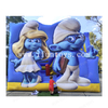 The Smurfs Bouncer Inflatable Jumping Trampoline Bouncy House with Slide Combo