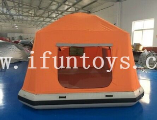 Custom Inflatable Houstent Floating Party Bana Raft Tent/Island Platform Dock shoal tent for Sale