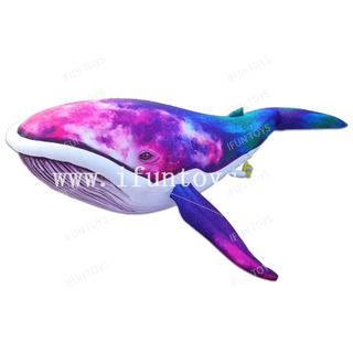 Colorful Marine Animal Balloon Large Inflatable Whale Inflatable Hanging Whale for Museum / Shopping Mall