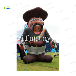 6m Advertising Inflatable Cartoon Character/Western Mexican Model/Cowboy Balloon For Decoration