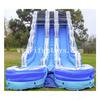 Marble Blue Dual Lane Double Pool Slide Inflatable Bouncer Slide with Detachable Pool for Kids And Adults