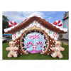 Xmas Themes Gingerbread House Inflatable Candy House Santa Grotto for Christmas Decoration