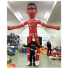 Custom Interactive Inflatable Soccer Player Character Costume with Movable Arms for Sport Events Football Mascot for Parade