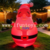 PVC Christmas LED Lighted Santa Claus & Snowman Balloon-4-6 ft Tall Manual Inflatable for Yard/Garden Decoration