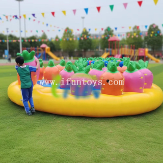 Outdoor Sport Arena Large Inflatable PVC Material Carrot Pulling Radish Team Building Game School Fun Sports Meet Competition