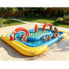 Summer Inflatable Water Park With Pirate Ship Theme Water Channel For Hotel Beach Resort And Amusement Centers