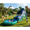 Heavy Duty T-Rex Inflatable Jurassic Park Water Slide Custom Durable PVC Tarpaulin Inflatable Slide with Removable Pool