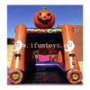Pumpkin Smash Axe Game Inflatable Axe Throwing with a Halloween Twist for Kids and Adults