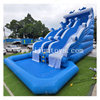 Ocean Blue Dolphin Themed Inflatable Water Slide with Splash Pool for Kids and Adults