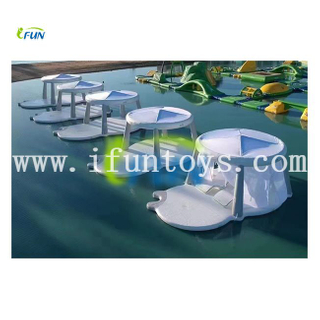 Inflatable PVC & Vinyl Commercial/Residential Outdoor Floating Platform-Dock Cabana Sofa Water Lounge Raft Island Bar Tent