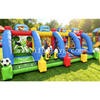 PVC 4 in 1 Inflatable Sports Carnival Games 4 Lane Interactive Soccer Basketball Shooting Target Toss Game for Party Rental