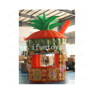 Outdoor Mobile Advertising Inflatables Pineapple Concession Stand Equipment Inflatable Food Tent Booth Fruit Kiosk