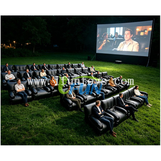 Heavy Duty Inflatable Theater Chair Durable PVC Tarpaulin Portable Sofa Chair Blow Up Lounge Couch For Outdoor Cinema Event