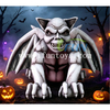 Spooky Halloween Decoration Large Inflatable Gray Stone Gargoyle Monster Vampire Bat Model Balloon for Haunted House Display