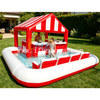 Commercial Inflatable Floating Cocktail Bar Island Water Party Lounge Couch Seating Station for Event Rental Business