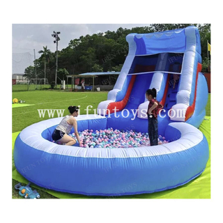 Commercial Water Slide Inflatable Bouncer Slide with Large Swimming Pool / Ocean Ball Pit Inflatable Water Park for Children