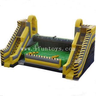 2 players commercial Toxic inflatable BATTLE ZONE / gladiator jousting arena/inflatable interactive games for sale