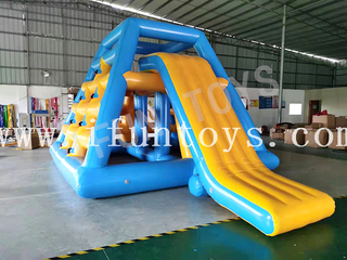 Aqua Inflatable Floating Water Ladder Climb Sports Game Inflatable Pyramid Water Slide Water Park