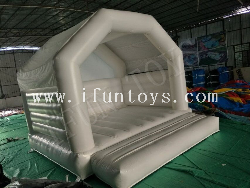 White Inflatable Wedding Bouncy / Jumping Bouncer House for Wedding