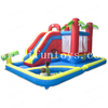 Cheap Nylon Fabric Tropical Theme Inflatable Jumper Bouncy Slide with Water Pool / Ball Pit And Water Cannon for Kids