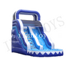 Inflatable Blue Water Slide with Pool / Background Waterslide Inflatable for Kids