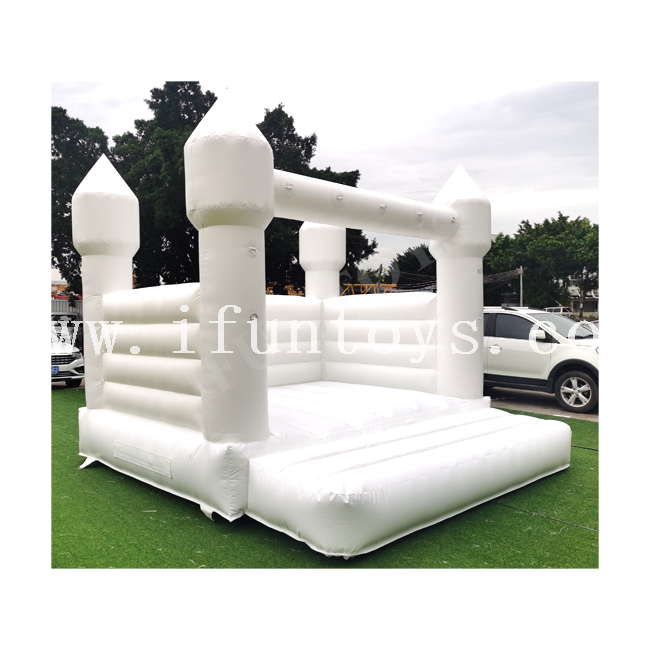 Customized White Inflatable Wedding Bounce House Jumper Castle with Air Blower for Sales
