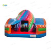 Rainbow inflatable bounce house nightclub/disco dome bouncy castle combo dual lane slide for aldut and kids