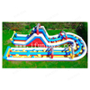 Outdoor Sport Race Car Inflatable Obstacle Course Bouncer House with Slide for Team Building Game