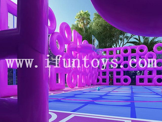 Outdoor Sports Equipment Inflatable Air Track Safety Fence And Floor Basketball Court For Decoration