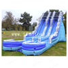 Marble Blue Dual Lane Double Pool Slide Inflatable Bouncer Slide with Detachable Pool for Kids And Adults