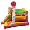 Sweet Candy House Inflatable Bouncer Combo Jumping Bouncy Castle with Slide for Kids' Birthday Party