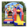 Mini Size Building Blocks Bouncy Castle with Slide Inflatable Soft Playground Fun Trampoline City for Kids