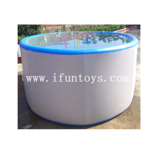 Commercial Outdoor Ground Pvc Automatic Inflatable Pool Drop Stitch Fabric Safety Mesh Fabric Pool