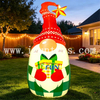 PVC Christmas LED Lighted Santa Claus & Snowman Balloon-4-6 ft Tall Manual Inflatable for Yard/Garden Decoration