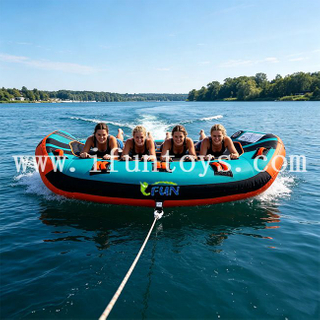 Commercial Grade Inflatable Towable Water Tube With Foam Padded Handles for Resort Beach and Water Park Rental
