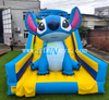 Giant 3D Stitch Character Dual Lane Inflatable Slide for Kids' Birthday Parties 