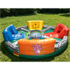 4-Player Inflatable Hungry Hippo Chow Down Game Commercial Grade Bungee Tug-O-War Sports Challenge Interactive Carnival Party Rental Bungee Running Game