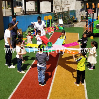 Rainbow Cloth Vinyl for 3-Year-Olds Indoor/Outdoor Educational Toy for Team Building Games Playground Activities Kindergarten