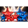 Customized Double Layer PVC Inflatable Mirror Star Ball Shiny Metallic Floating Hanging Balloon For Outdoor Concert Festival Decor
