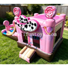 Pink Western Cowgirl Inflatable Bounce House Slide Combo With Detachable Water Pool PVC Tarpaulin Inflatable Bouncer For Party Rental