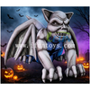 Spooky Halloween Decoration Large Inflatable Gray Stone Gargoyle Monster Vampire Bat Model Balloon for Haunted House Display