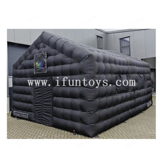 Large Black Blow Up Inflatable Nightclub With Disco LED Light for Adults Outdoor Club Party Tent Events