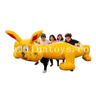 Outdoor inflatable rabbit and turtle team building game/inflatable turtle rabbit race ring corporate games for kids and adults
